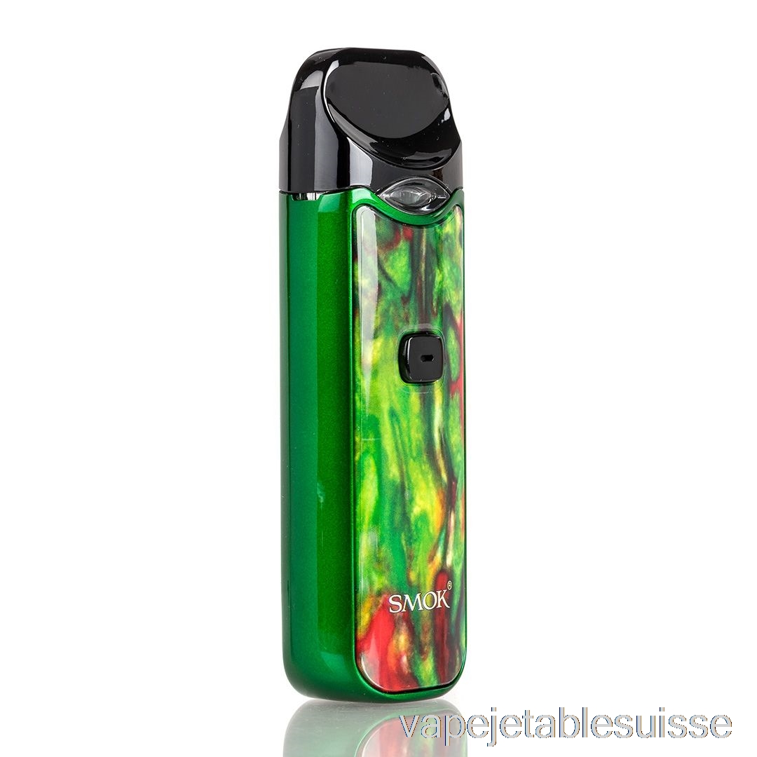 Vape Suisse Smok Nord 15w Pod Kit Résine Vert/rouge